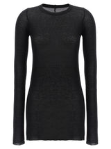 T-shirt Rick Owens noir en viscose à manches longues