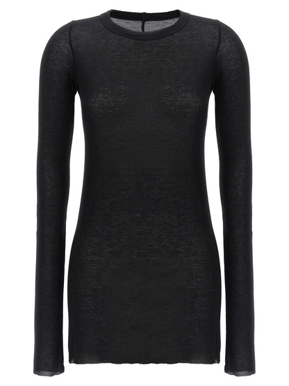 Rick Owens Black Viscose Long Sleeve T-Shirt