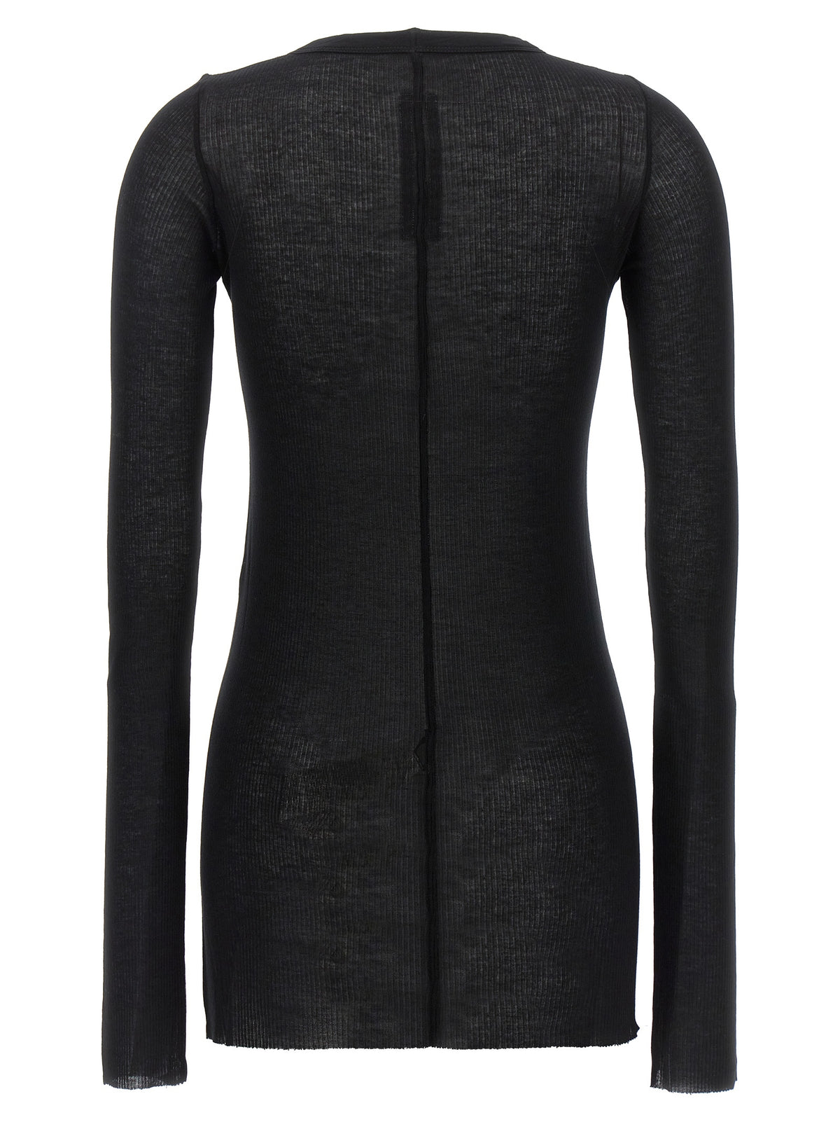 T-shirt Rick Owens noir en viscose à manches longues