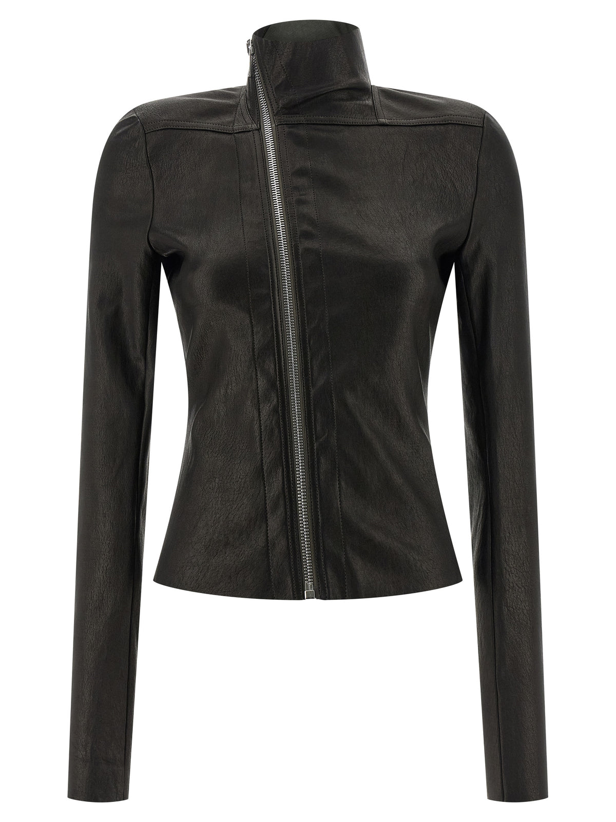 Veste en cuir d'agneau noir Rick Owens