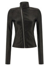 Veste en cuir d'agneau noir Rick Owens
