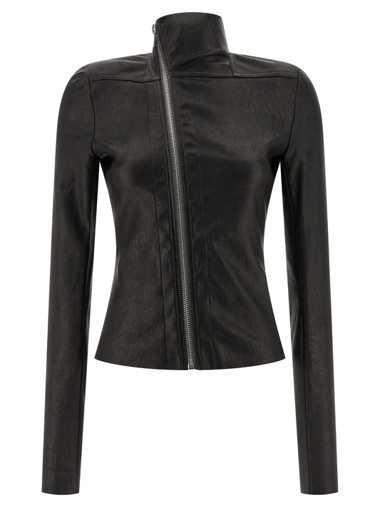 Veste en cuir d'agneau noir Rick Owens