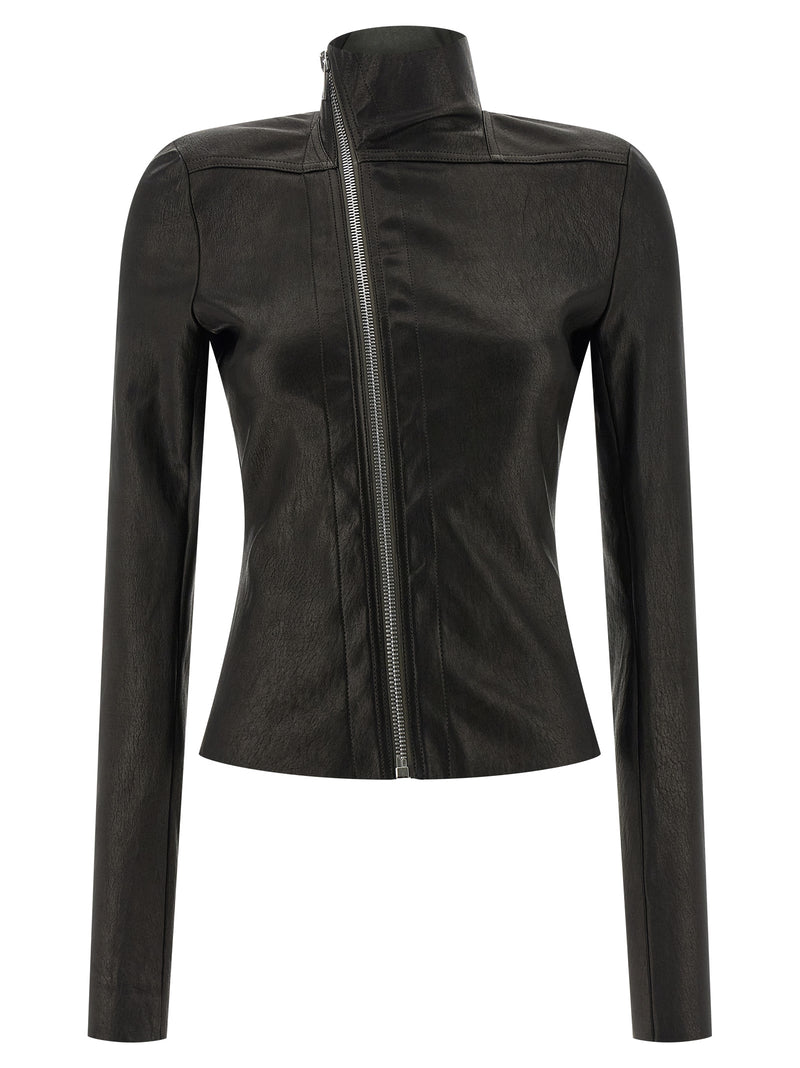 Veste en cuir d'agneau noir Rick Owens