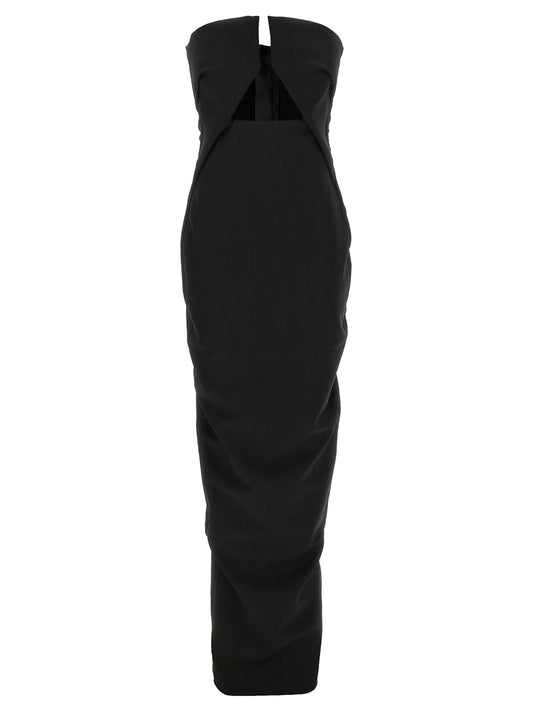 Robe longue Rick Owens en laine noire