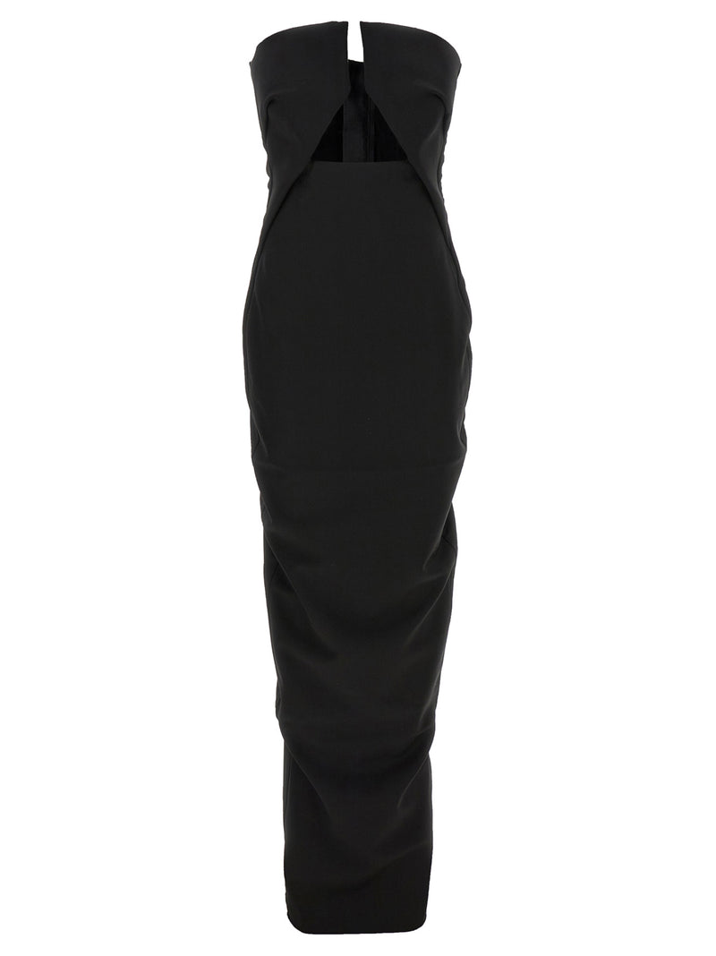 Robe longue Rick Owens en laine noire