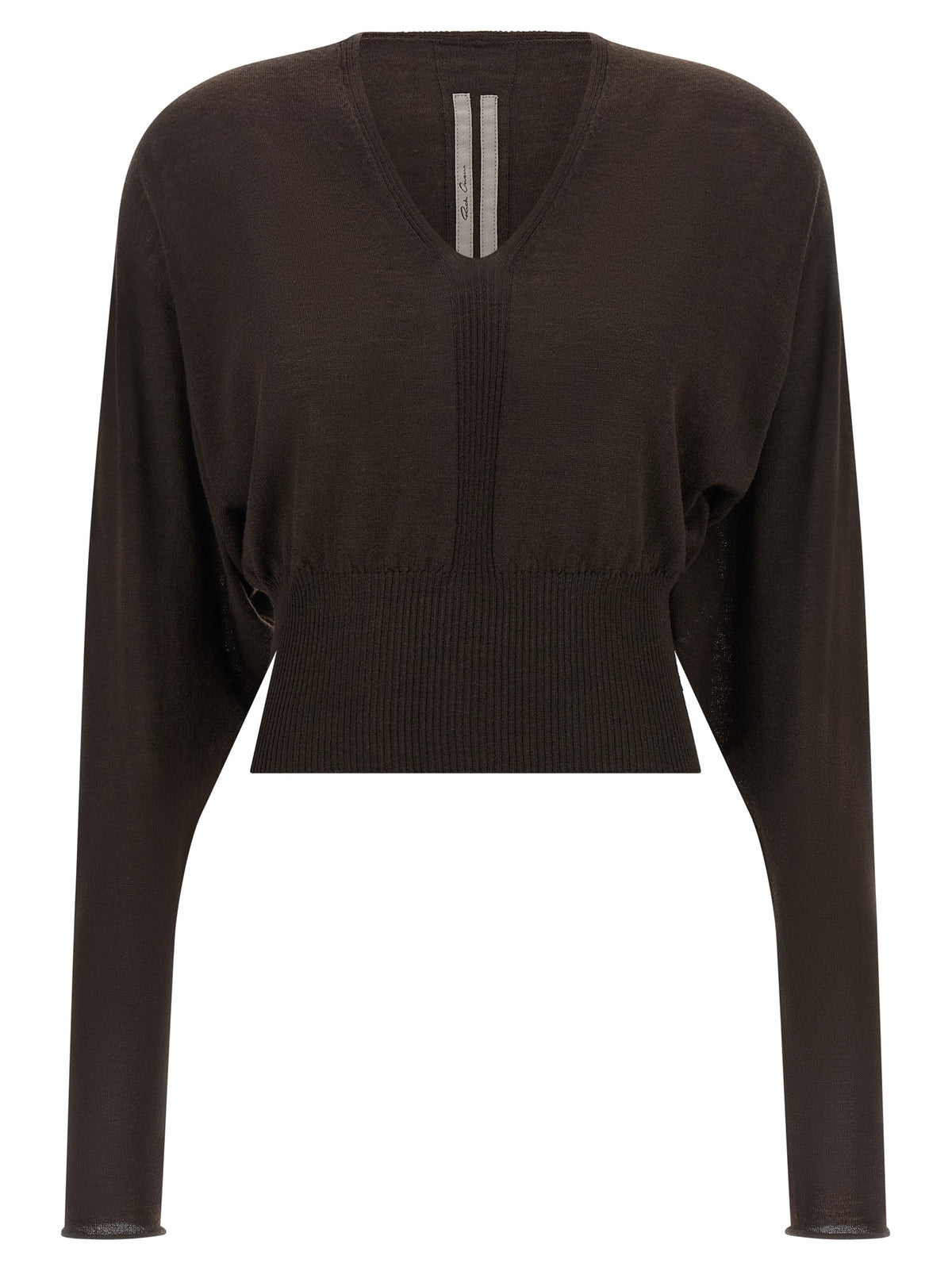 Chemise en Laine Vierge Marron Rick Owens