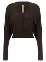 Chemise en Laine Vierge Marron Rick Owens