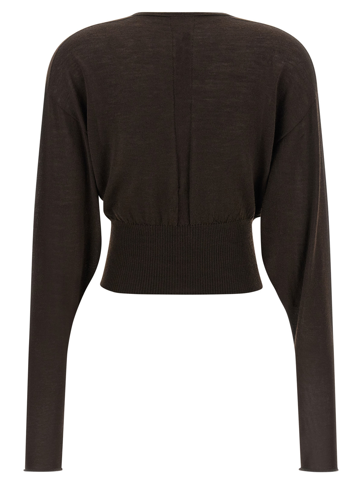 Chemise en Laine Vierge Marron Rick Owens