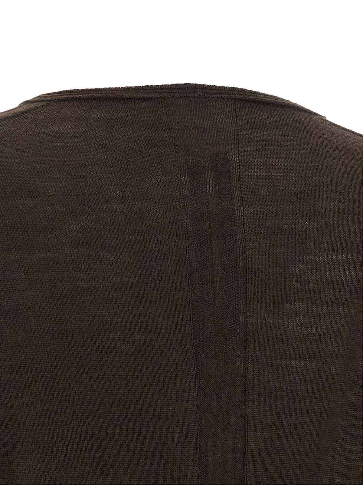 Chemise en Laine Vierge Marron Rick Owens