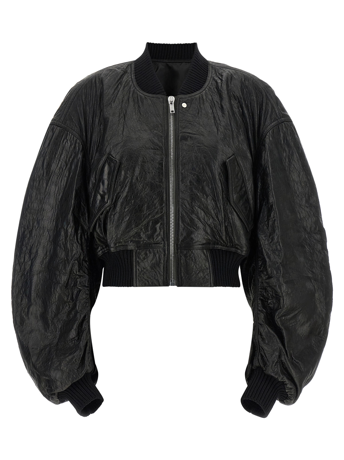 Veste en cuir d'agneau noir Rick Owens