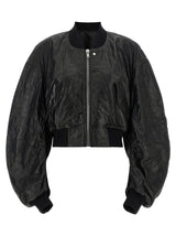 Veste en cuir d'agneau noir Rick Owens