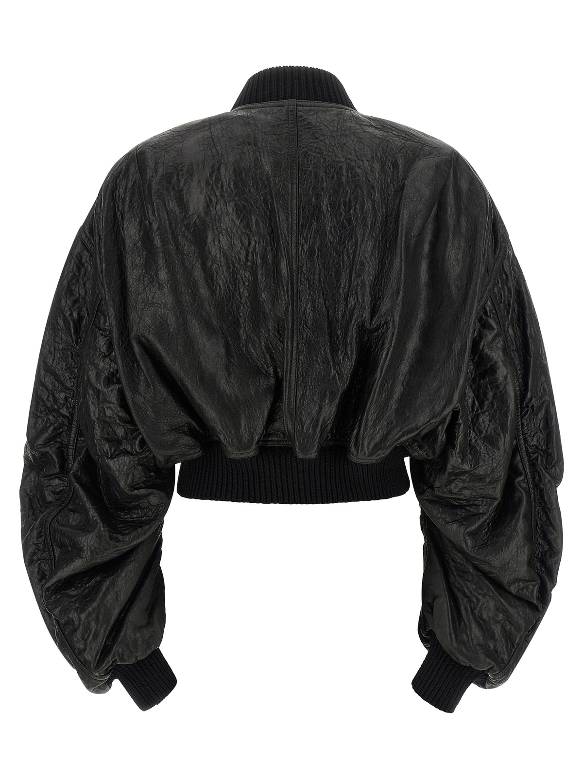 Veste en cuir d'agneau noir Rick Owens