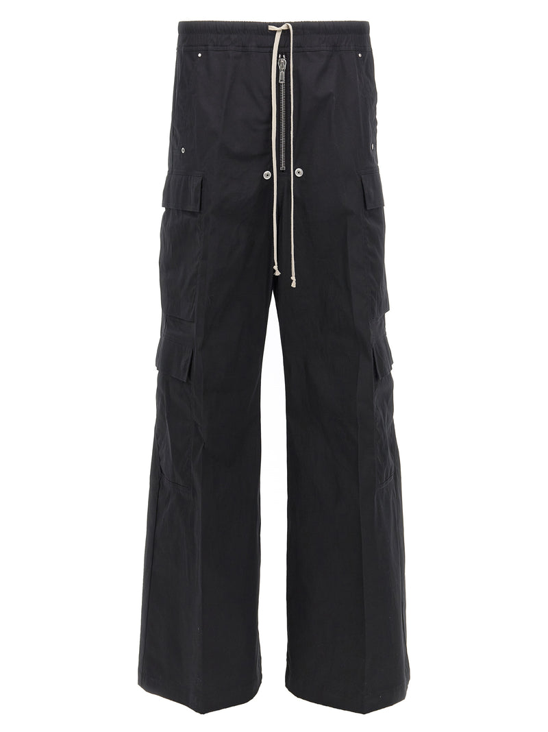 Pantalon cargo en coton noir Rick Owens