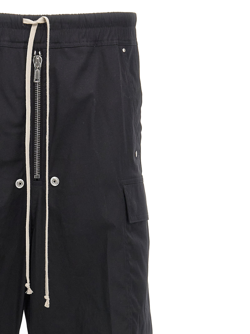 Pantalon cargo en coton noir Rick Owens