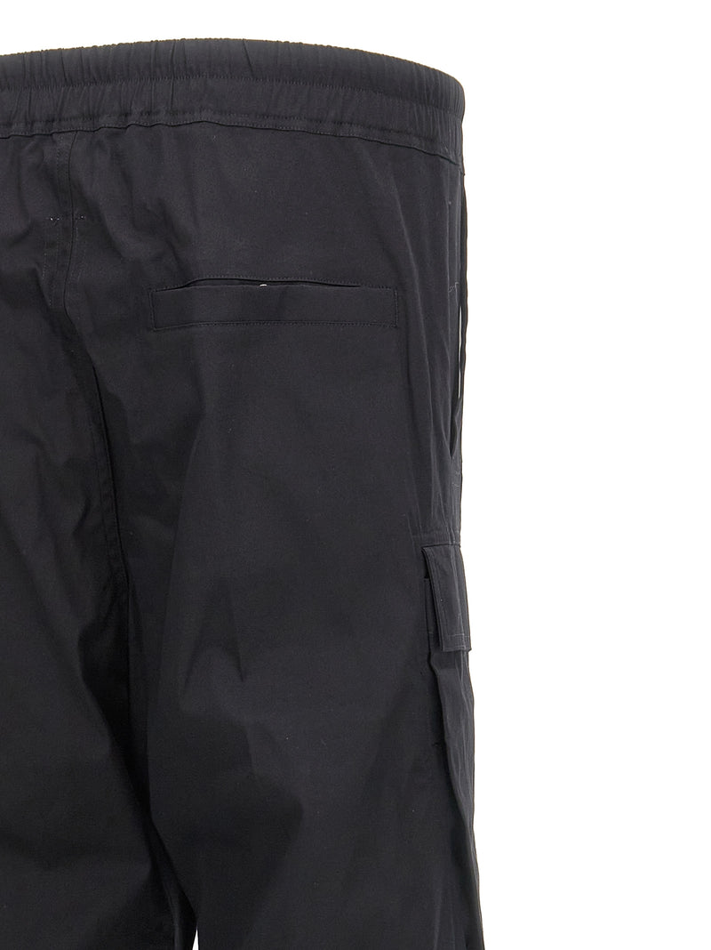 Pantalon cargo en coton noir Rick Owens