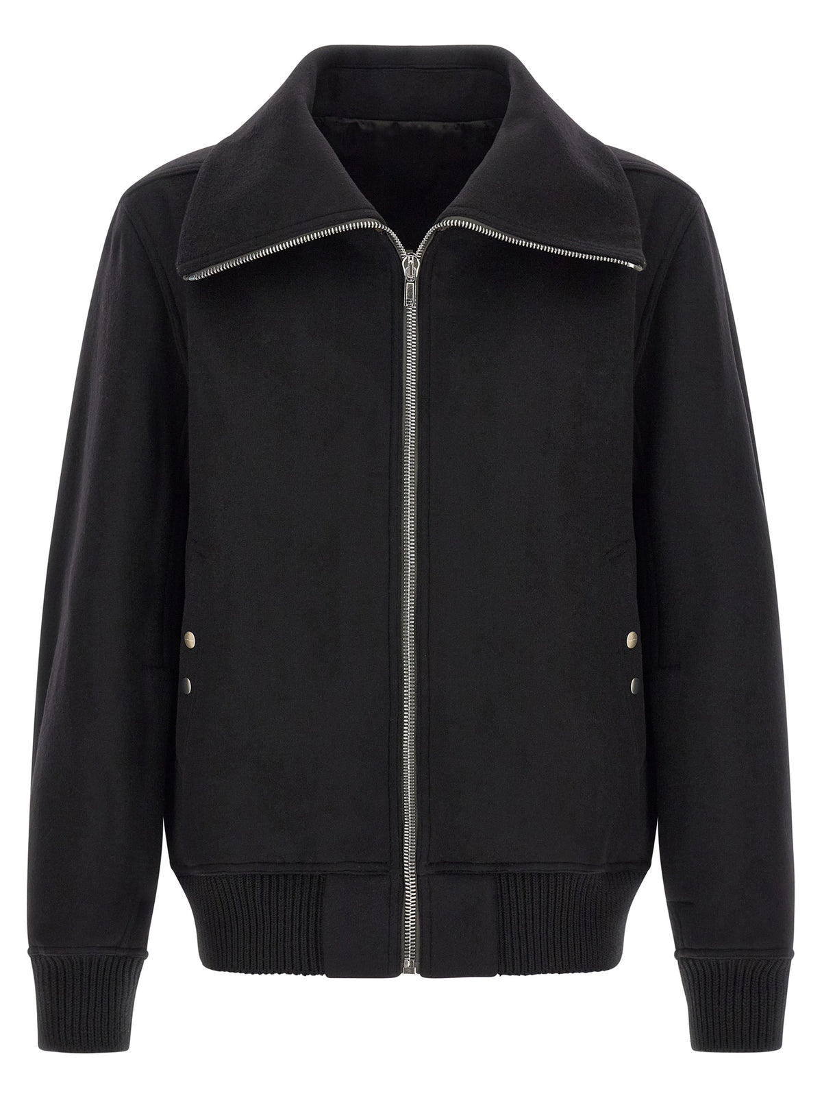 Bomber Rick Owens en laine vierge noire