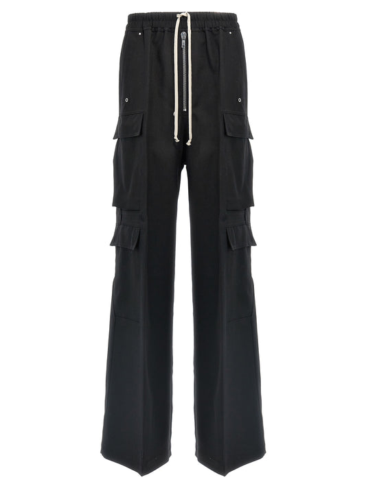 Pantalon Cargo Rick Owens en Laine Noire