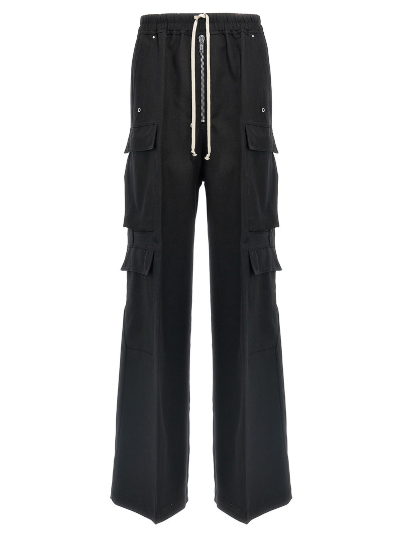 Pantalon Cargo Rick Owens en Laine Noire