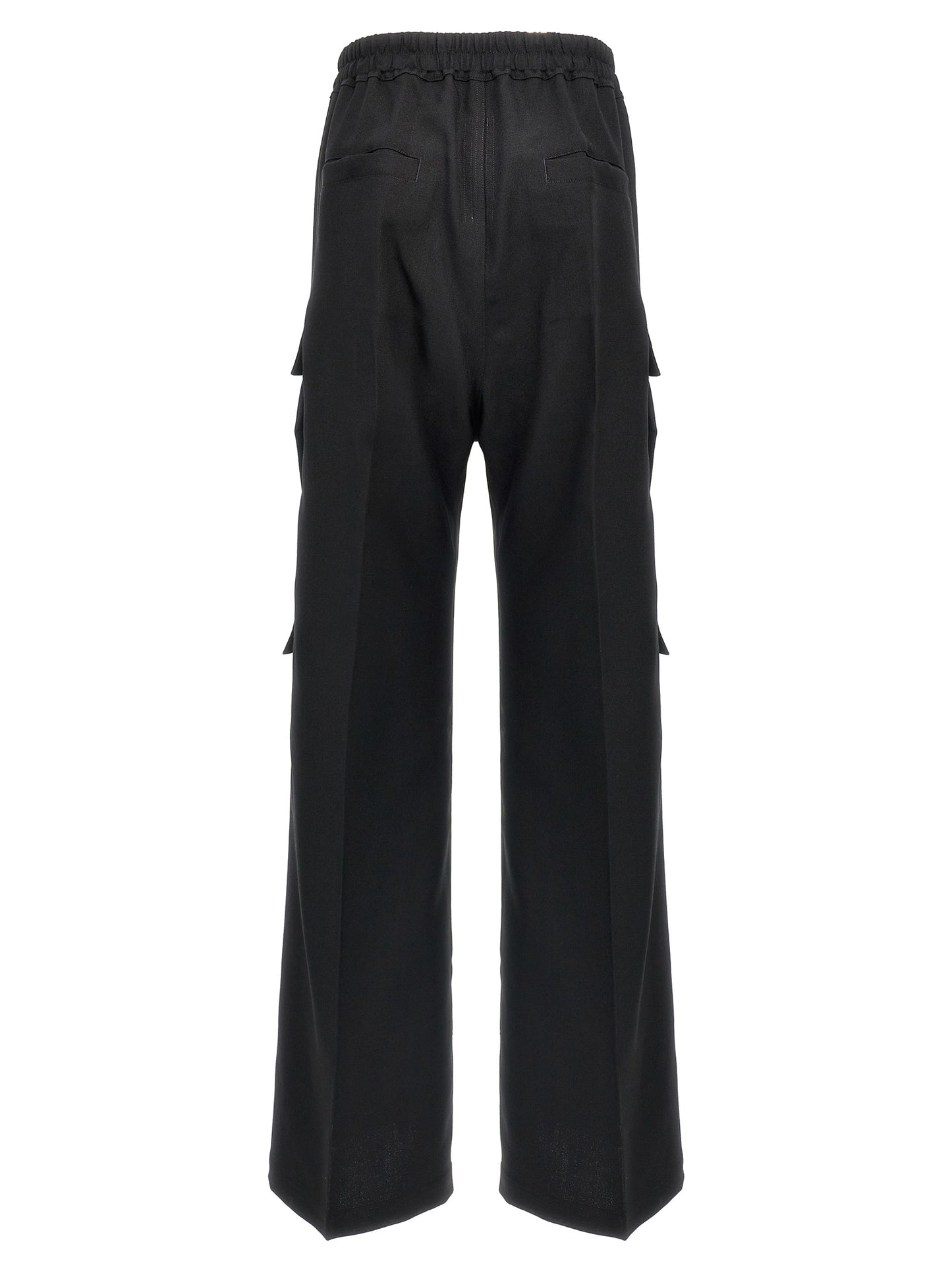 Rick Owens Black Wool Cargo Pants