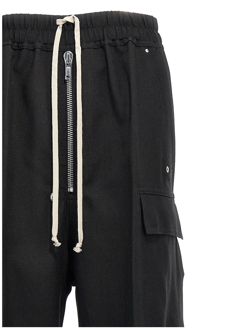Pantalon Cargo Rick Owens en Laine Noire
