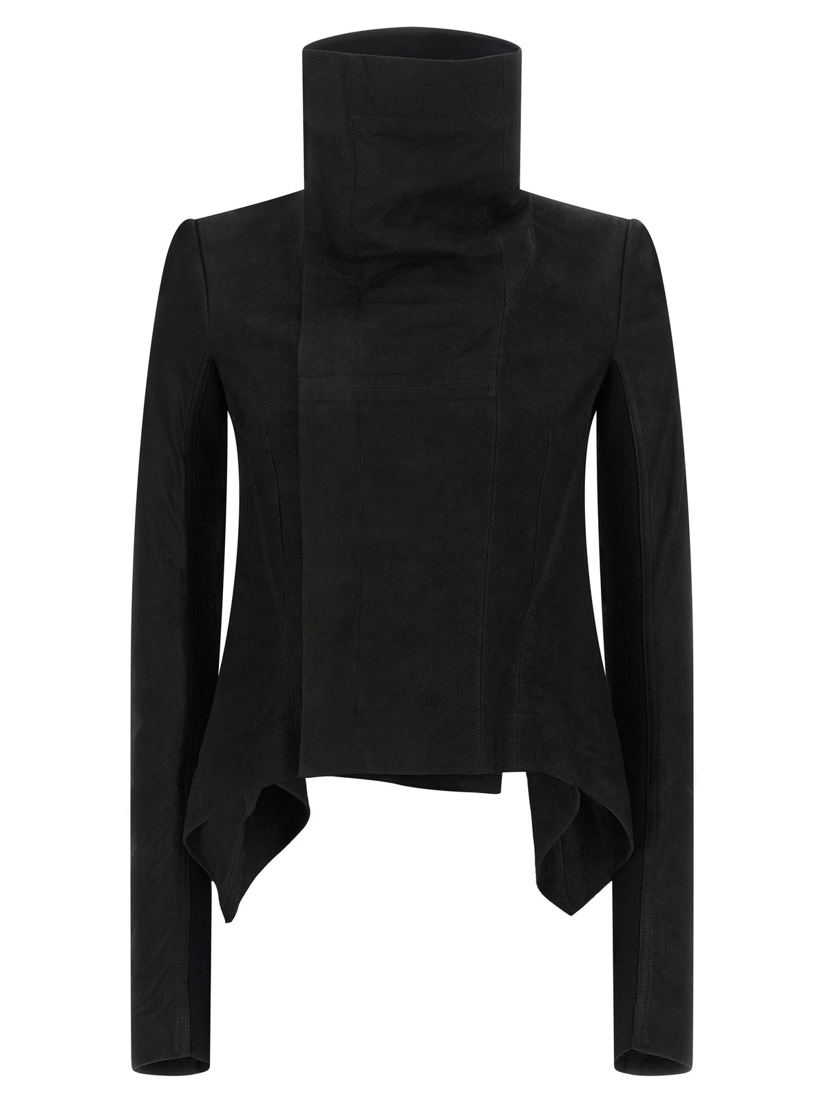 Veste en cuir d'agneau noir Rick Owens