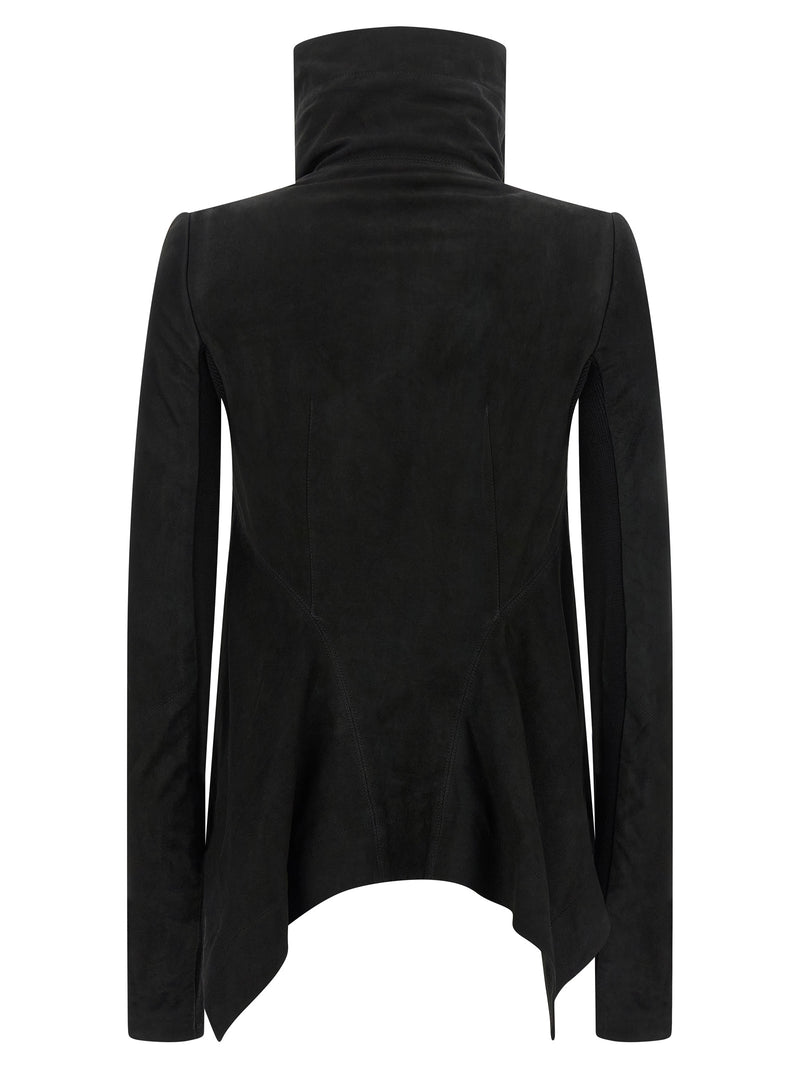 Rick Owens Black Lamb Leather Leather Jacket