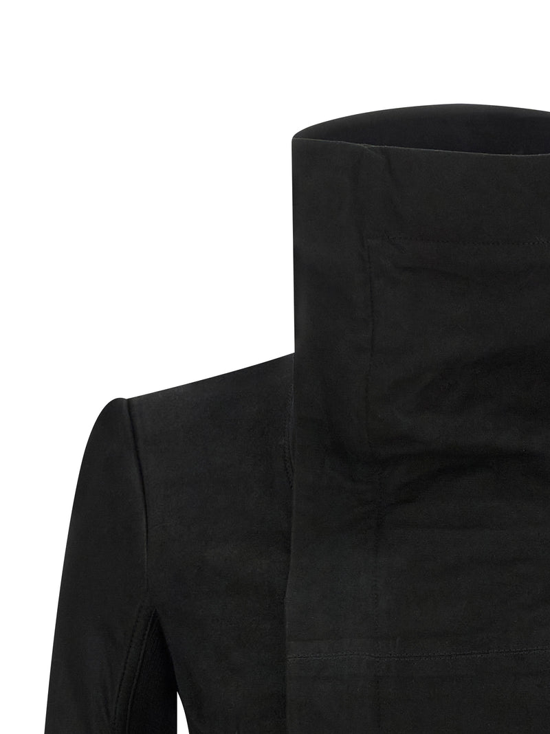 Rick Owens Black Lamb Leather Leather Jacket