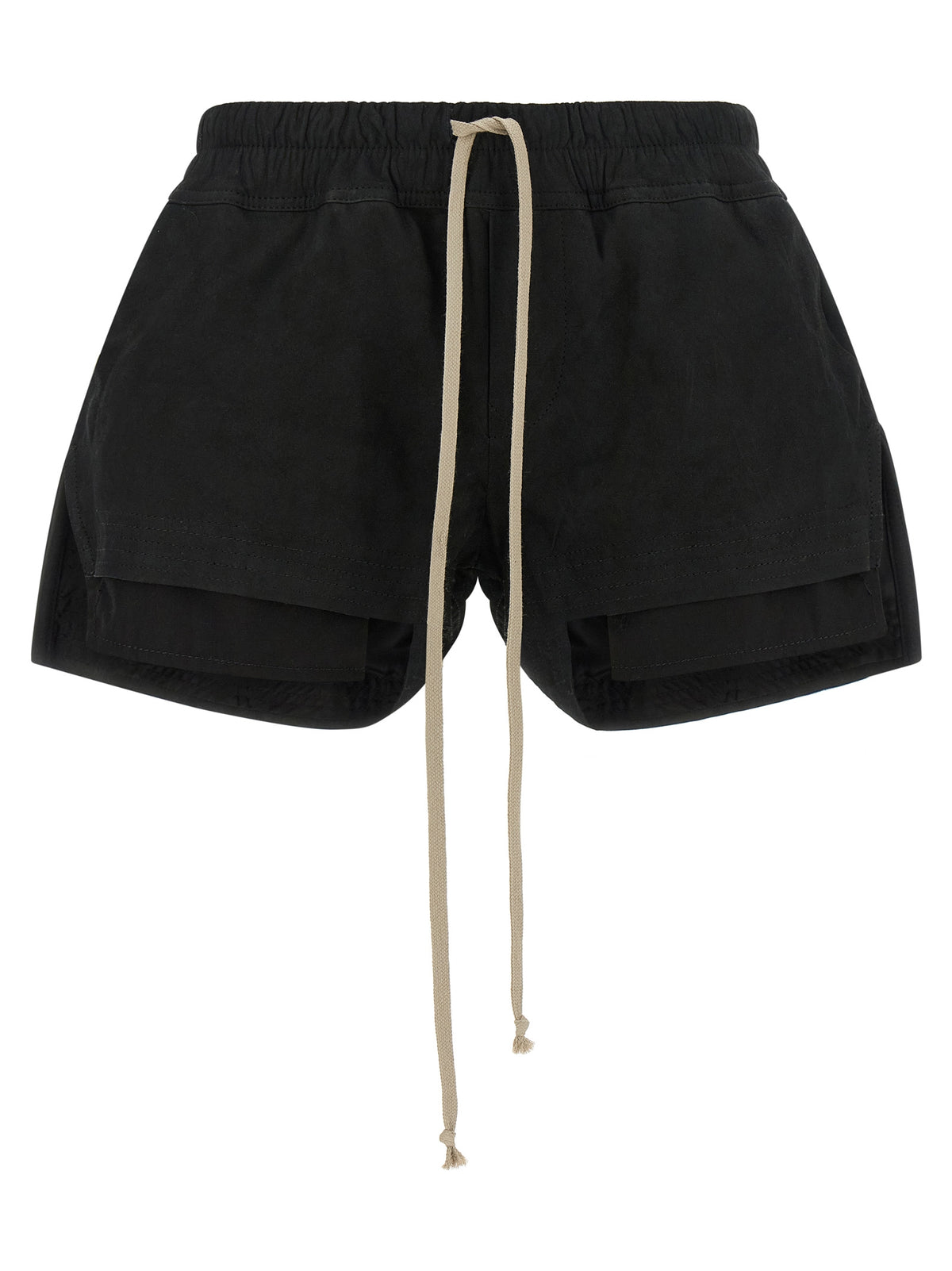 Short en cuir d'agneau noir Rick Owens