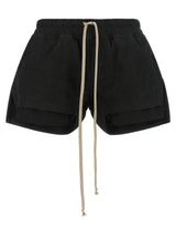 Short en cuir d'agneau noir Rick Owens