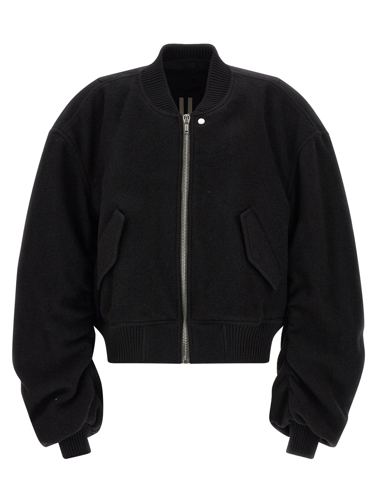 Bomber Rick Owens en laine vierge noire
