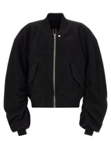 Bomber Rick Owens en laine vierge noire