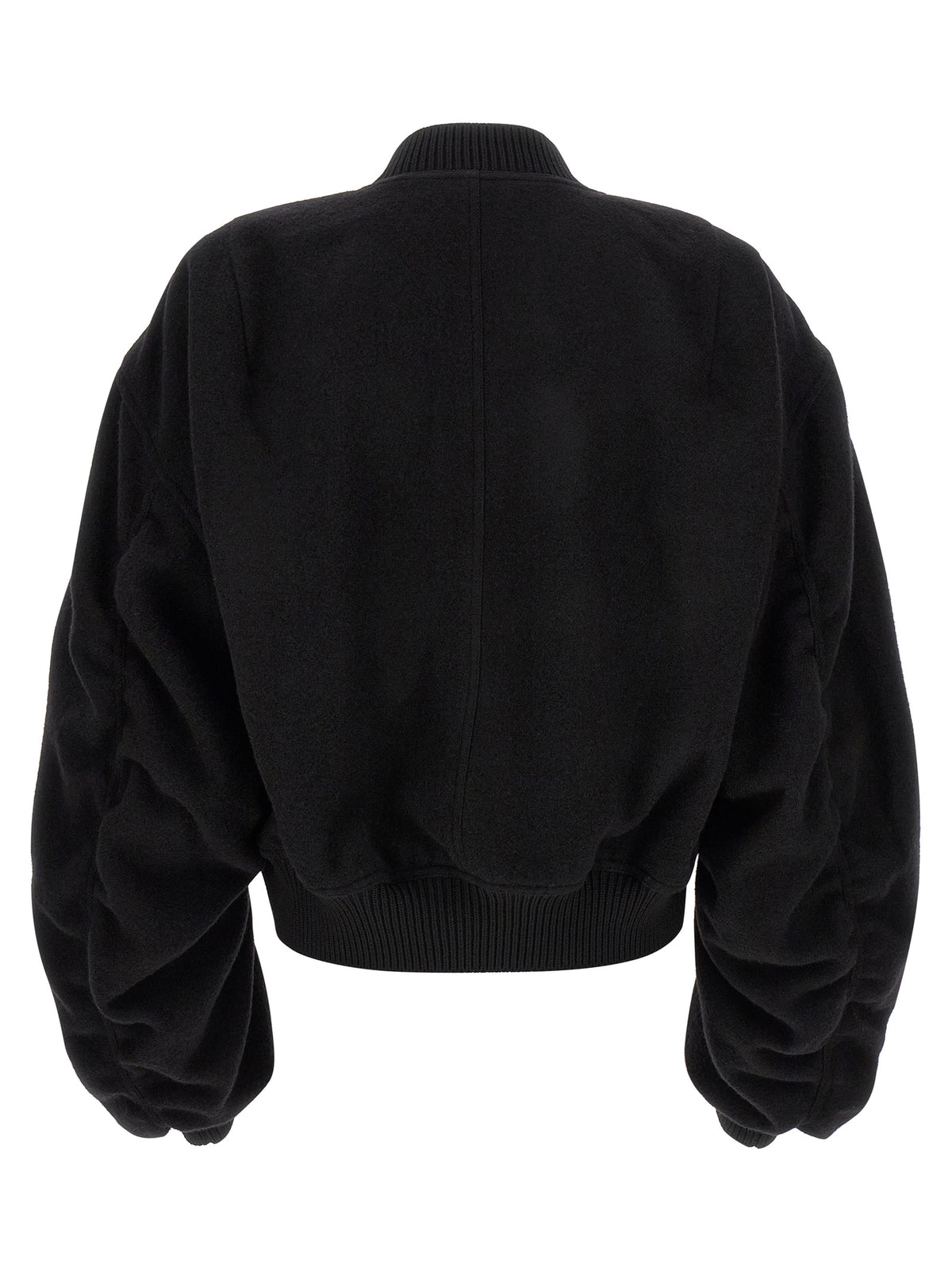 Bomber Rick Owens en laine vierge noire