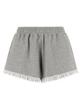 Ganni Gray Organic Cotton Bermuda Shorts