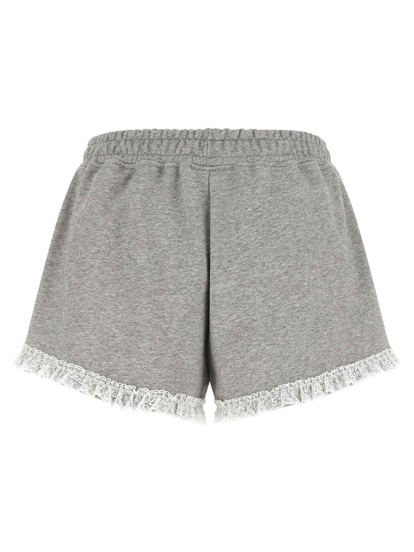 Ganni Gray Organic Cotton Bermuda Shorts