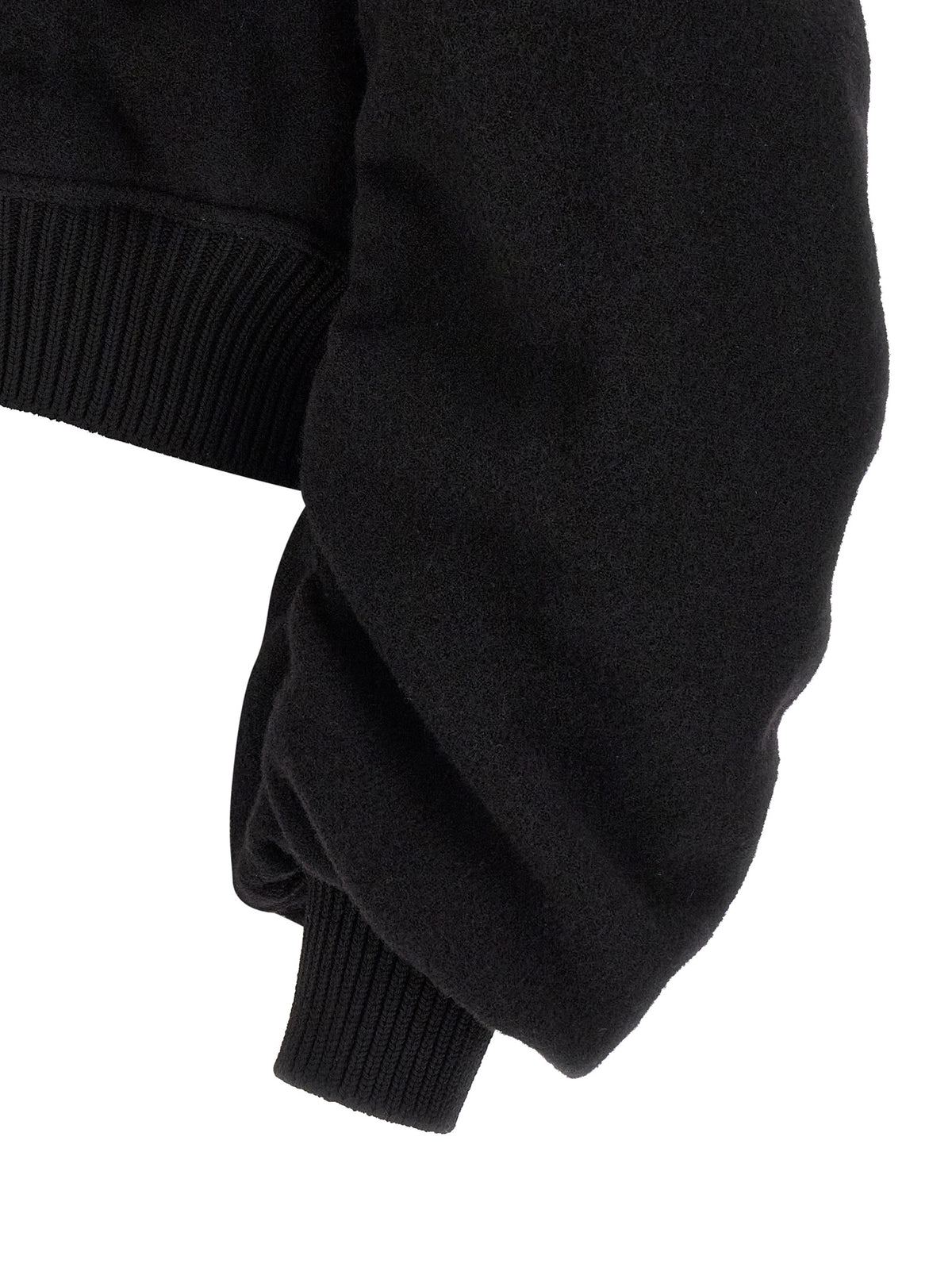 Bomber Rick Owens en laine vierge noire