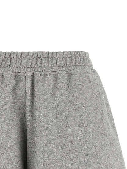 Ganni Gray Organic Cotton Bermuda Shorts