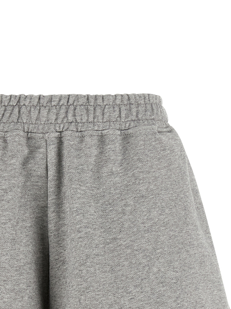 Ganni Gray Organic Cotton Bermuda Shorts