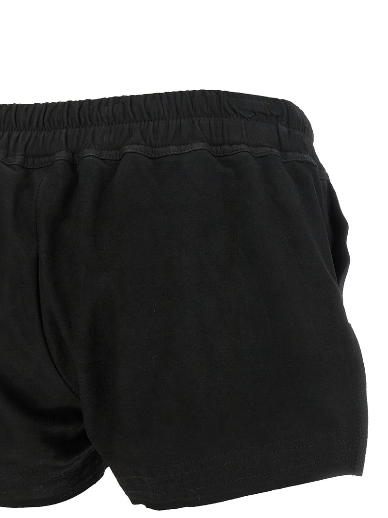 Short en cuir d'agneau noir Rick Owens