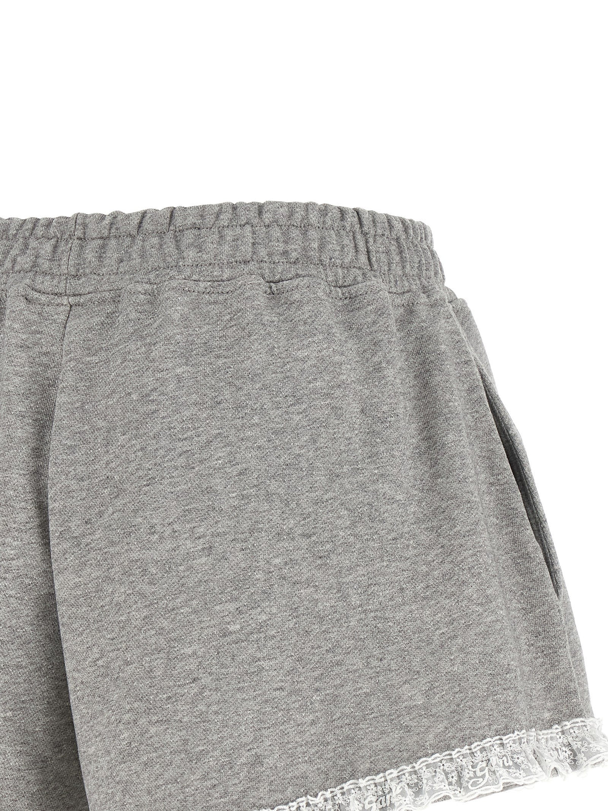 Ganni Gray Organic Cotton Bermuda Shorts