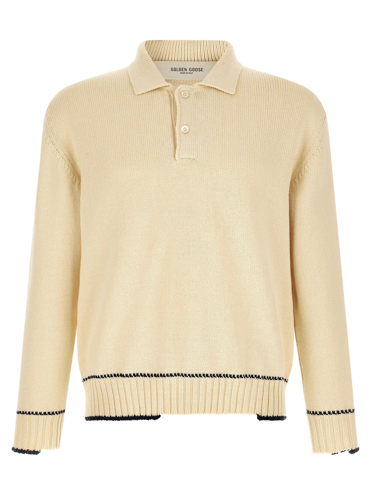 Polo en coton blanc Golden Goose