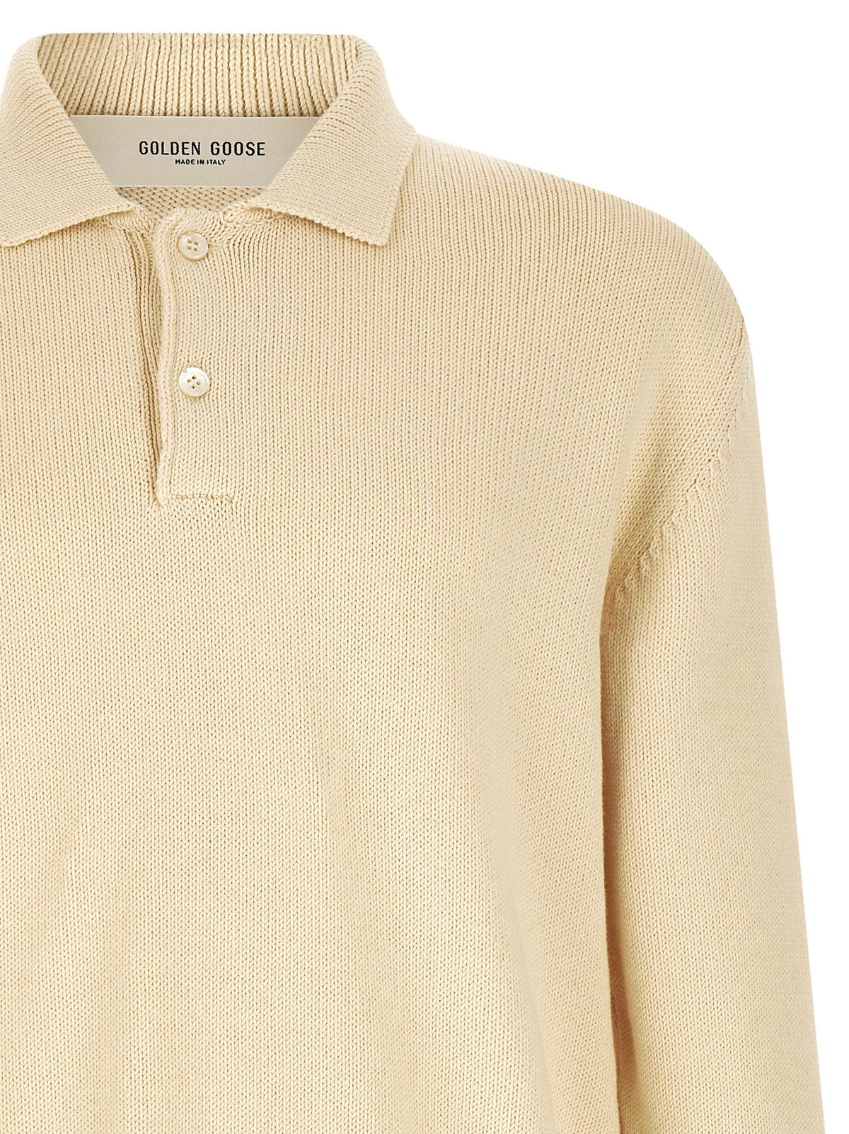 Polo en coton blanc Golden Goose
