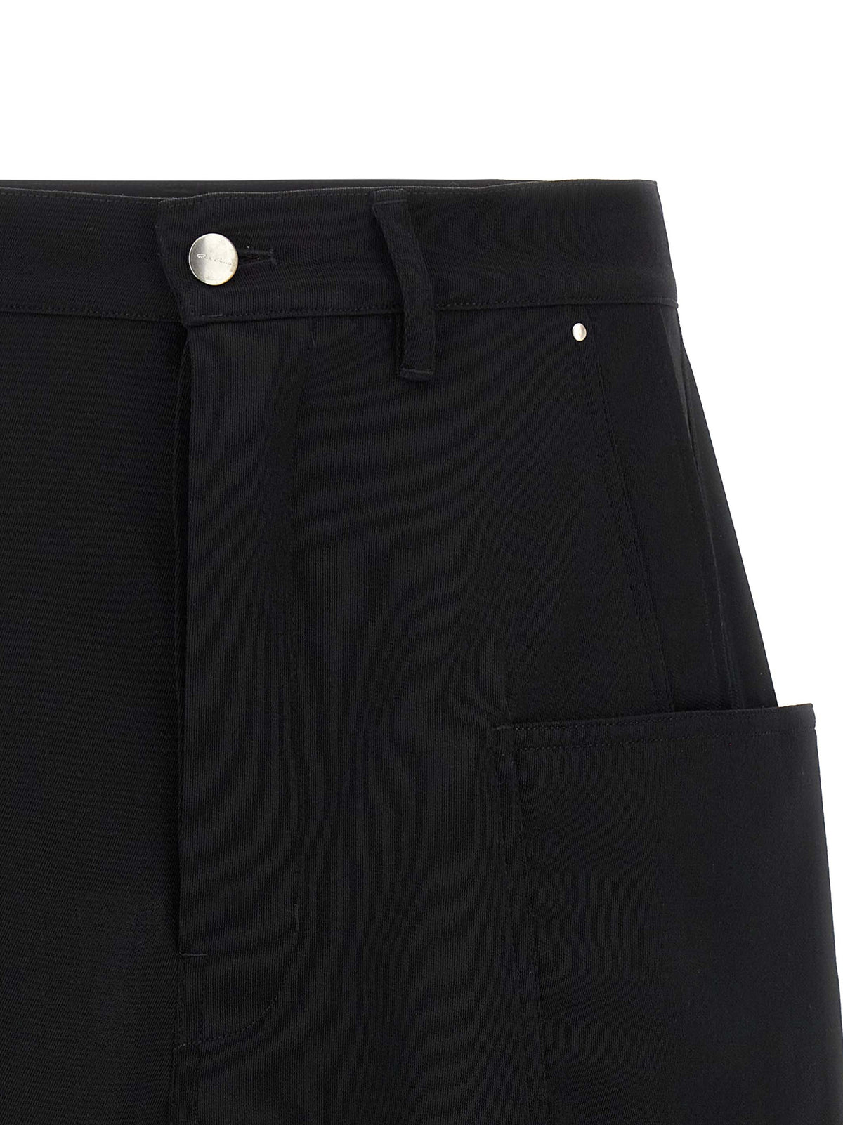 Rick Owens Stefan Cargo Black Wool Bermuda Shorts