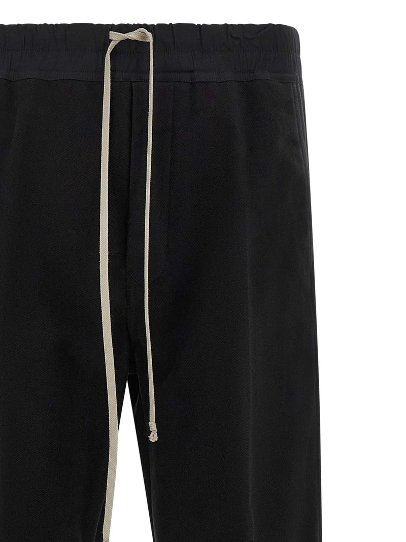 Pantalon décontracté en coton noir Rick Owens