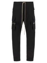 Rick Owens Mastodon Cargo Pants in Black Cotton