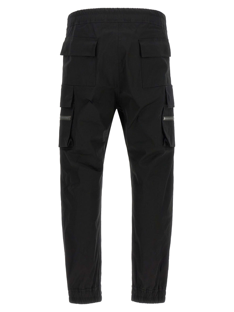 Rick Owens Mastodon Cargo Black Cotton Pants