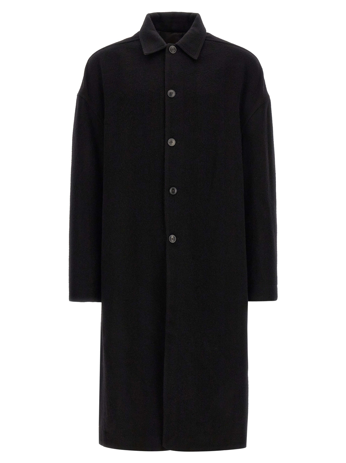 Manteau Rick Owens en laine vierge noire