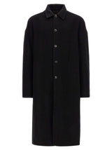 Manteau Rick Owens en laine vierge noire