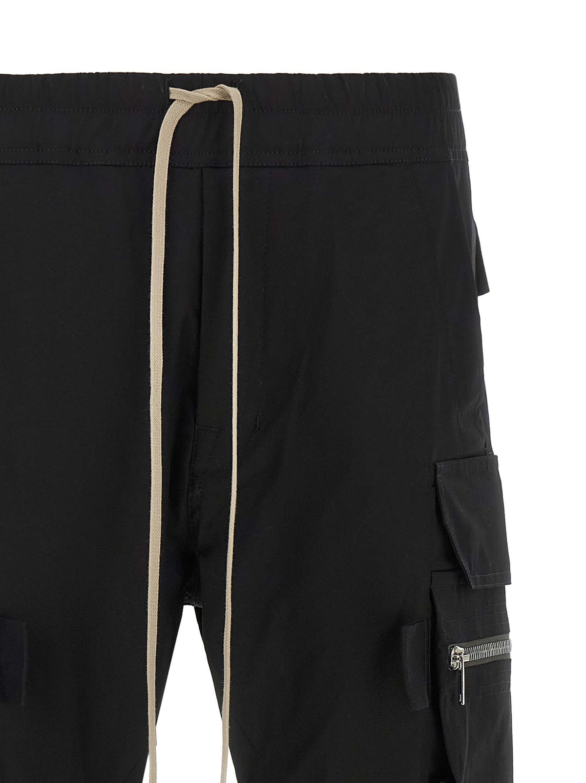 Rick Owens Mastodon Cargo Pants in Black Cotton
