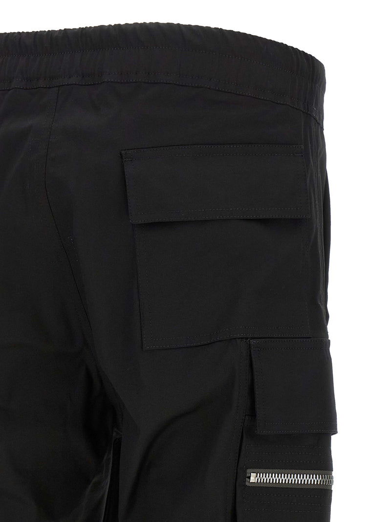 Rick Owens Mastodon Cargo Black Cotton Pants