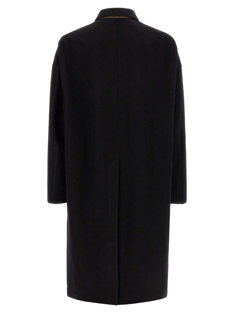Manteau Rick Owens en laine vierge noire